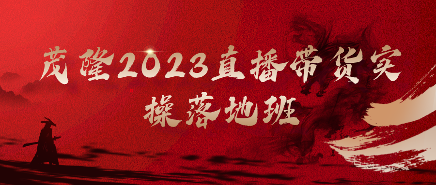 茂隆2023直播带货实操落地班(有视频)